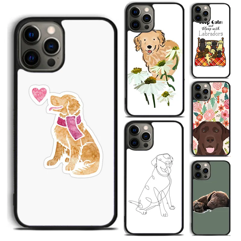 Cute Labrador Retriever phone Case Cover For iPhone 16 15 14 Plus XR XS apple 16 11 12 13 mini Pro Max coque