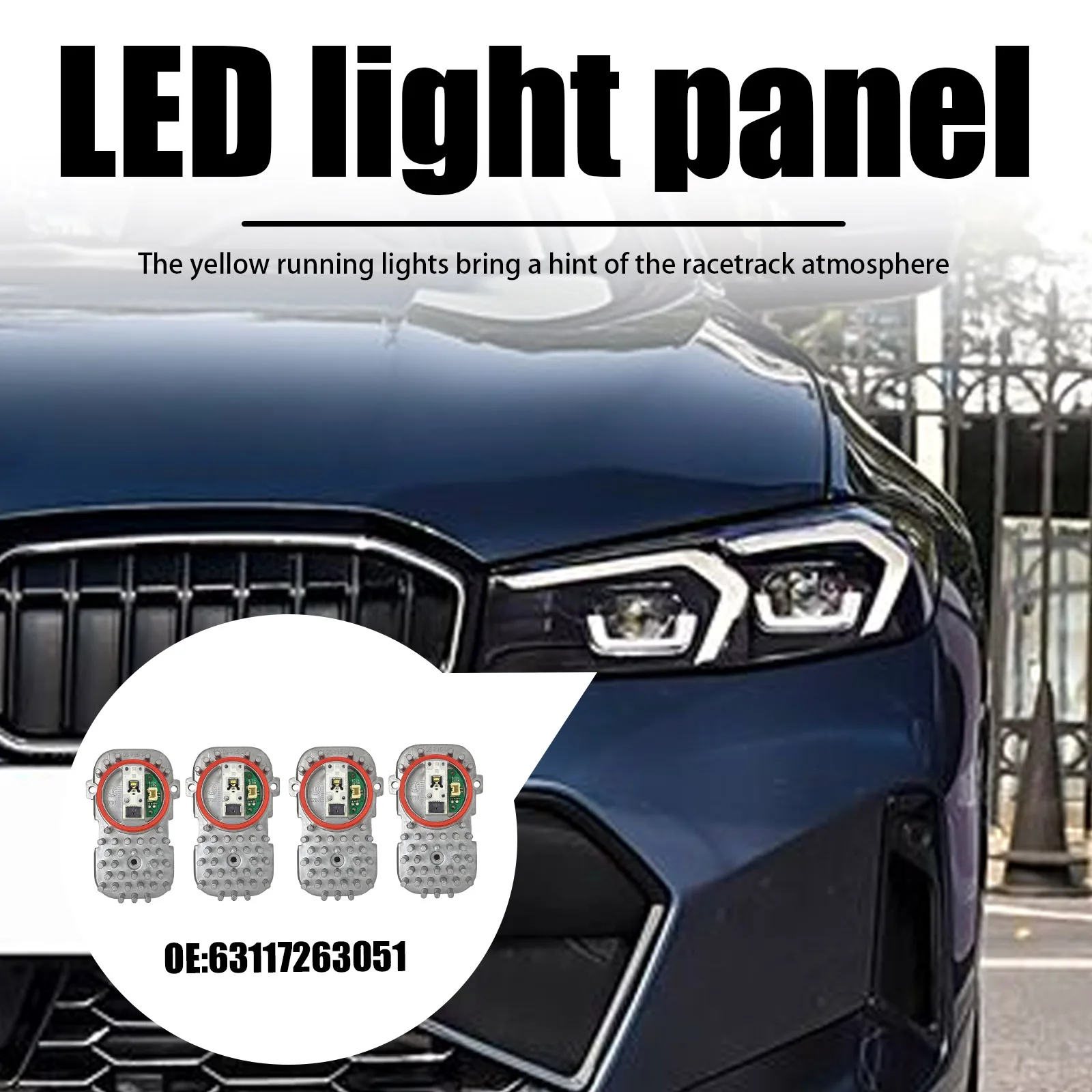 

Xenon Headlight Yellow Daylight LED Modules 63117263051 Yellow DRL Modules for BMW 428i 435i 2014-2016 Xenon