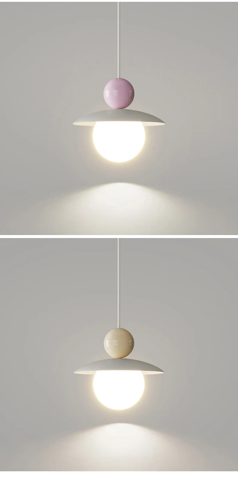Nordic LED Pendant Light Cream Style Modern Hanging Lamp Indoor Lighting Room Decor Chandeliers For Living Room Bedside Bedroom