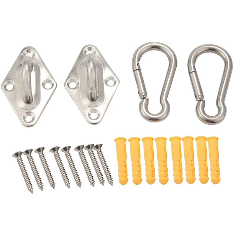 Heavy Duty Hammock Hanging Kit Eye Plates Ceiling Wall Mount Anchor Hooks Hanger For Hammock Swing Chair