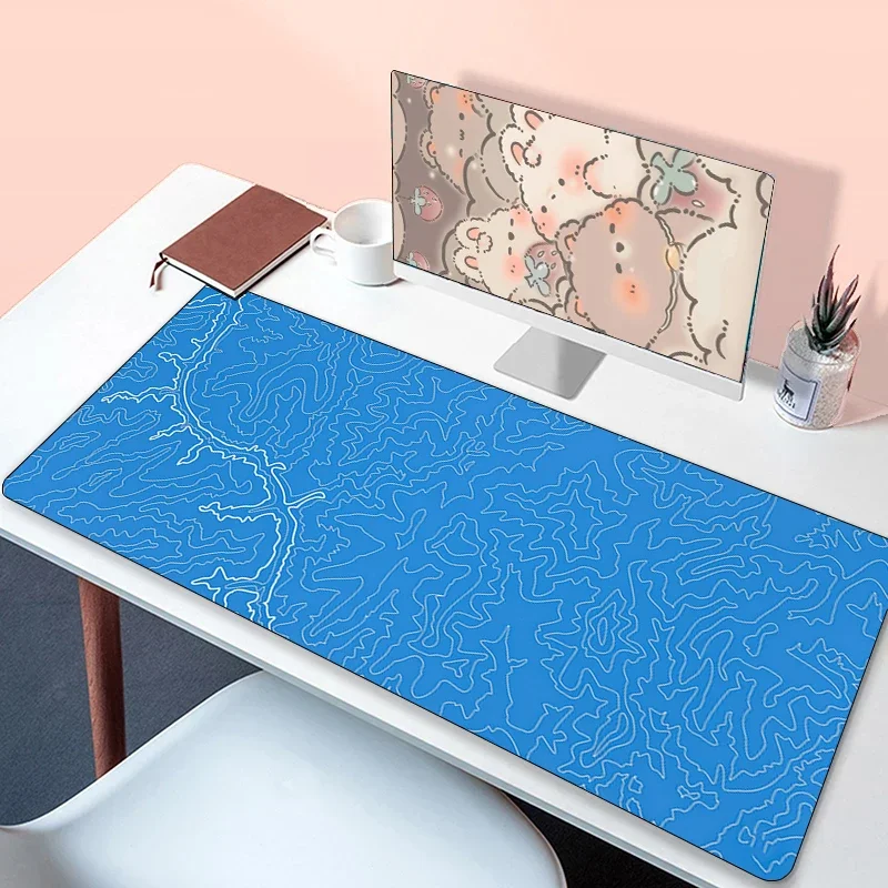 Schwarzes Topo Canyon Mauspad, Gaming-PC-Zubehör, Gamer-Tastatur, Gummimatte, Mauspad, Schreibtischunterlage, Mauspad, Matten, Schrank, Mause, Laptops