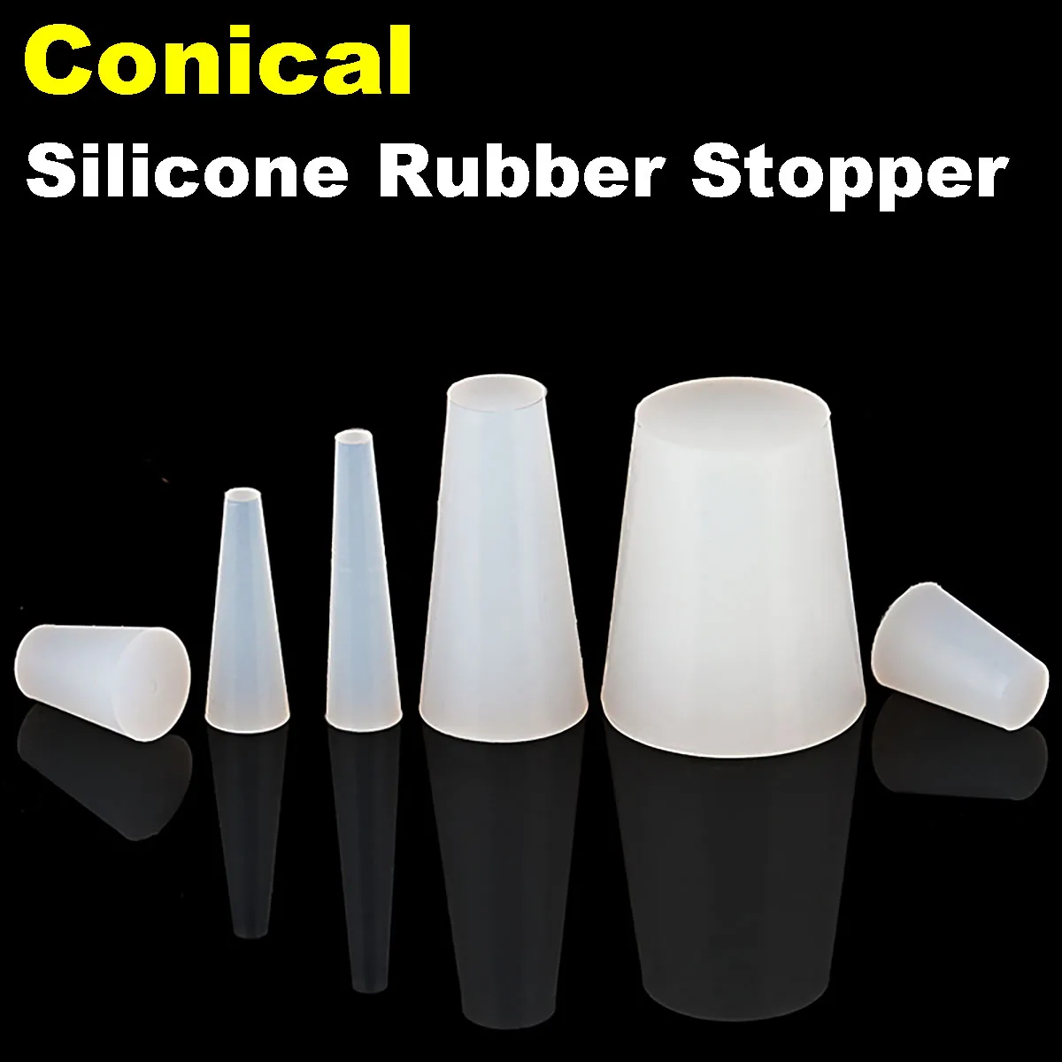 Conical Silicone Rubber Stopper HIGH TEMP Silicone Plugs Sealing Tapered Rubber Plug For Electroplating Paint