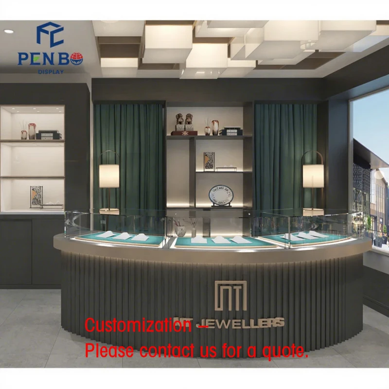 custom.Jewelry Full Solution Design Including Custom Display Cabinets Counters and Complete Interior Fit Out