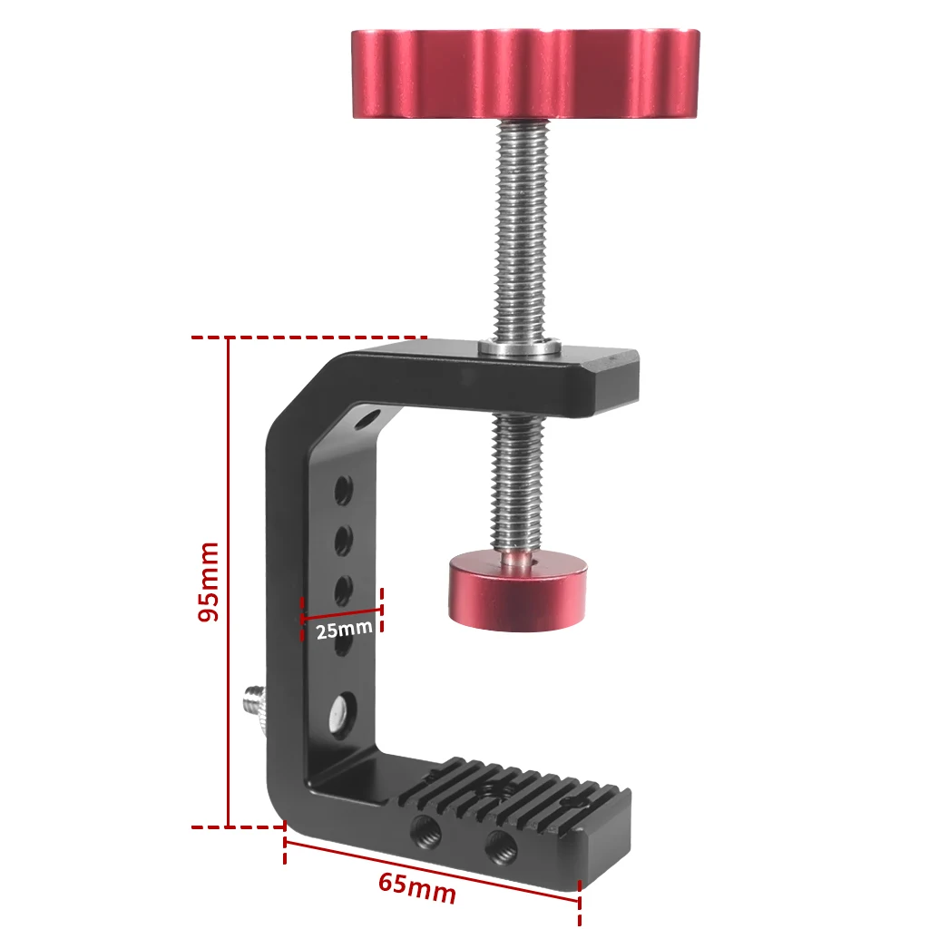 Heavy Duty Desktop C-Type CLAMP ปรับโต๊ะผู้ถือคลิป MINI Ballhead สําหรับกล้อง DSLR Photo Studio Light Stand Bracket