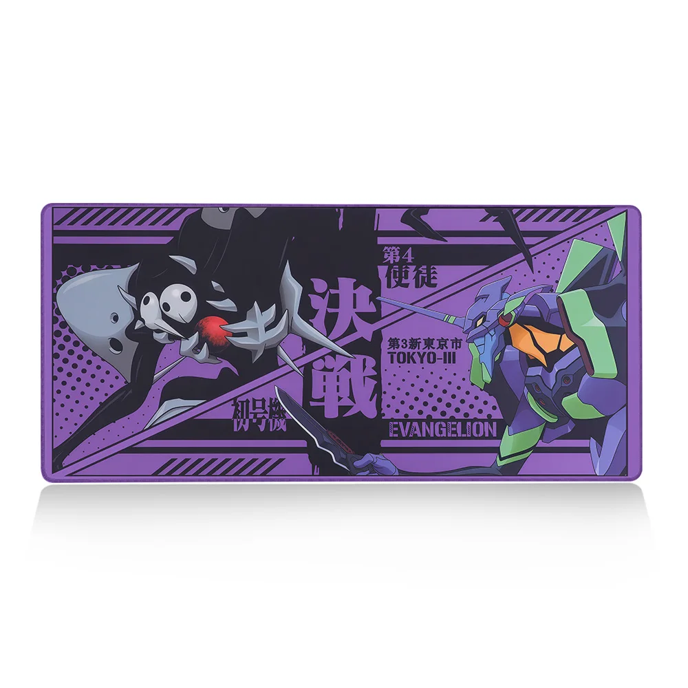 Podkładka pod mysz i klawiaturę Anime EVA z nadrukiem HD, gumowa mata na biurko Kawaii, antypoślizgowa, rozszerzana, XXL, dywanik ochronny na biurko, akcesoria PC. — zdjęcie produktu 7