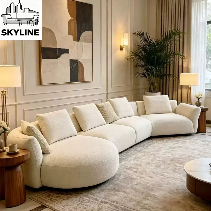 Modular Curved Sofa, Light Luxury Minimalist Combo for Living Room Hall Homestay