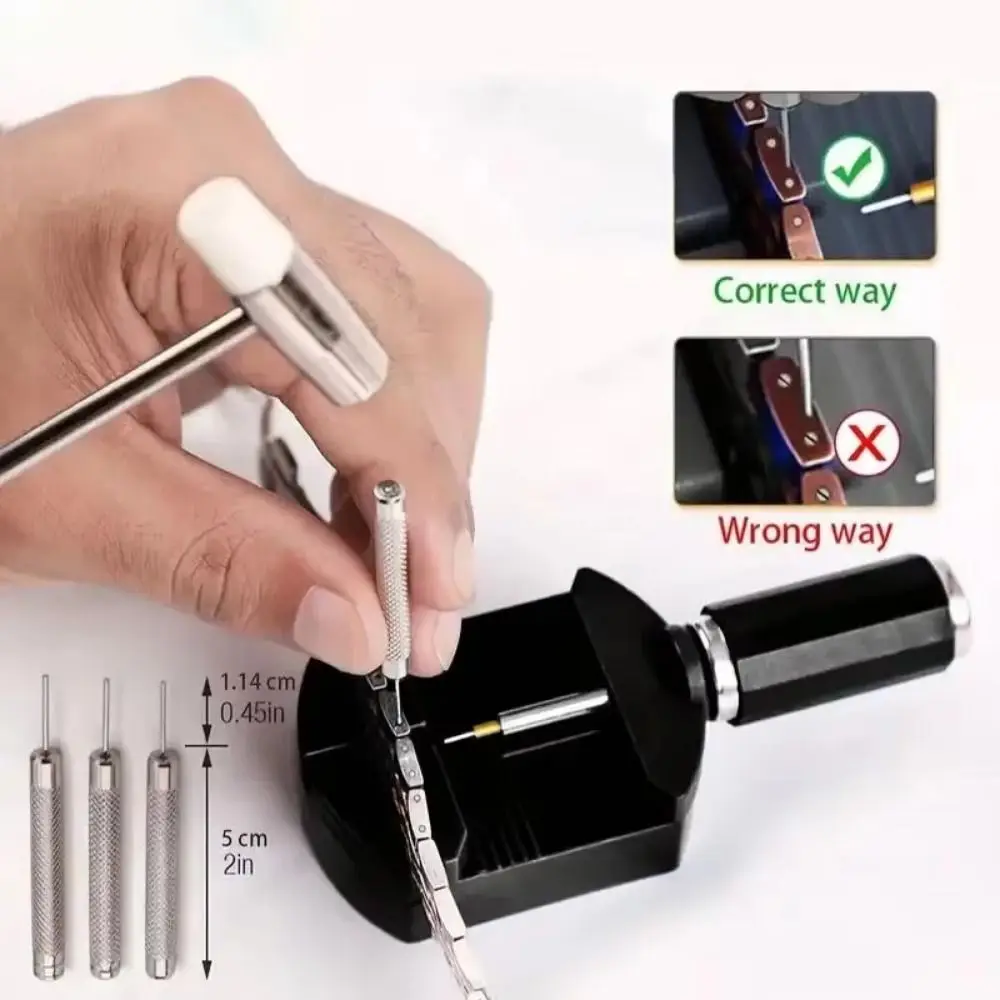 

52Pcs/set Precision Watch Link Removal Tool Kit Durable Pin Extraction Strap Chain Pin Remover Link Removal Bracelet Adjustment