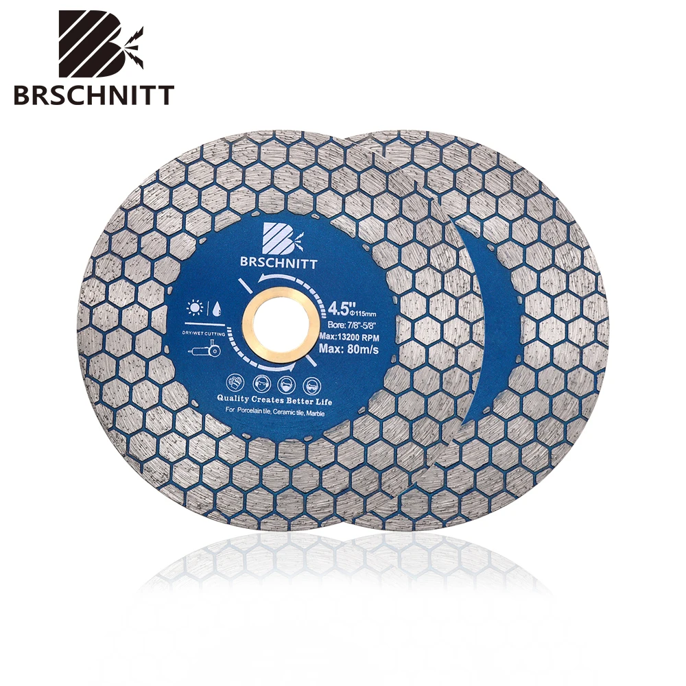 

1pc/2pcs 115mm Diamond Double-sided Hexgona Cutting Disc Grinding Sanding discs For Ceramic Tile Porcelain Circular Saw Blades