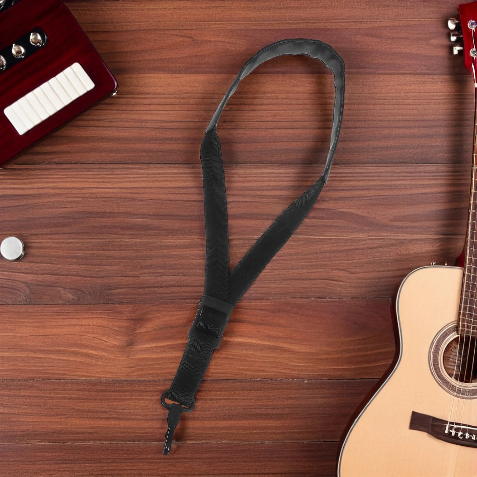 

Saxophone Accessories Professional Neck Strap Black Imitation Musical Instruments