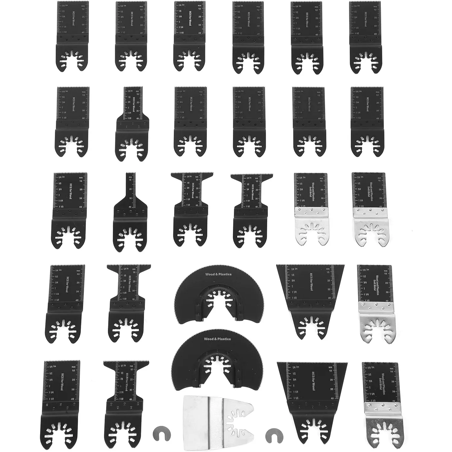 

NEW MTB031 31-Piece Oscillating Multi-Tool High Carbon Steel and Bi-Metal Assorted Blade Set