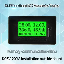 GC91 LCD DC6-200V 20A 30A 50A 100A 200A 300A 500A DC multifunctional tester current voltage capacity detector voltmeter