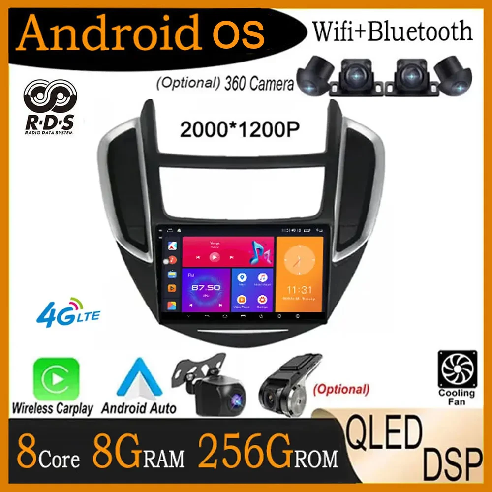 

10" Auido Android 14 Car Multimedia Radio Player For Chevrolet TRAX 2014 - 2016 GPS Navigation DSP Stereo Carplay Wifi