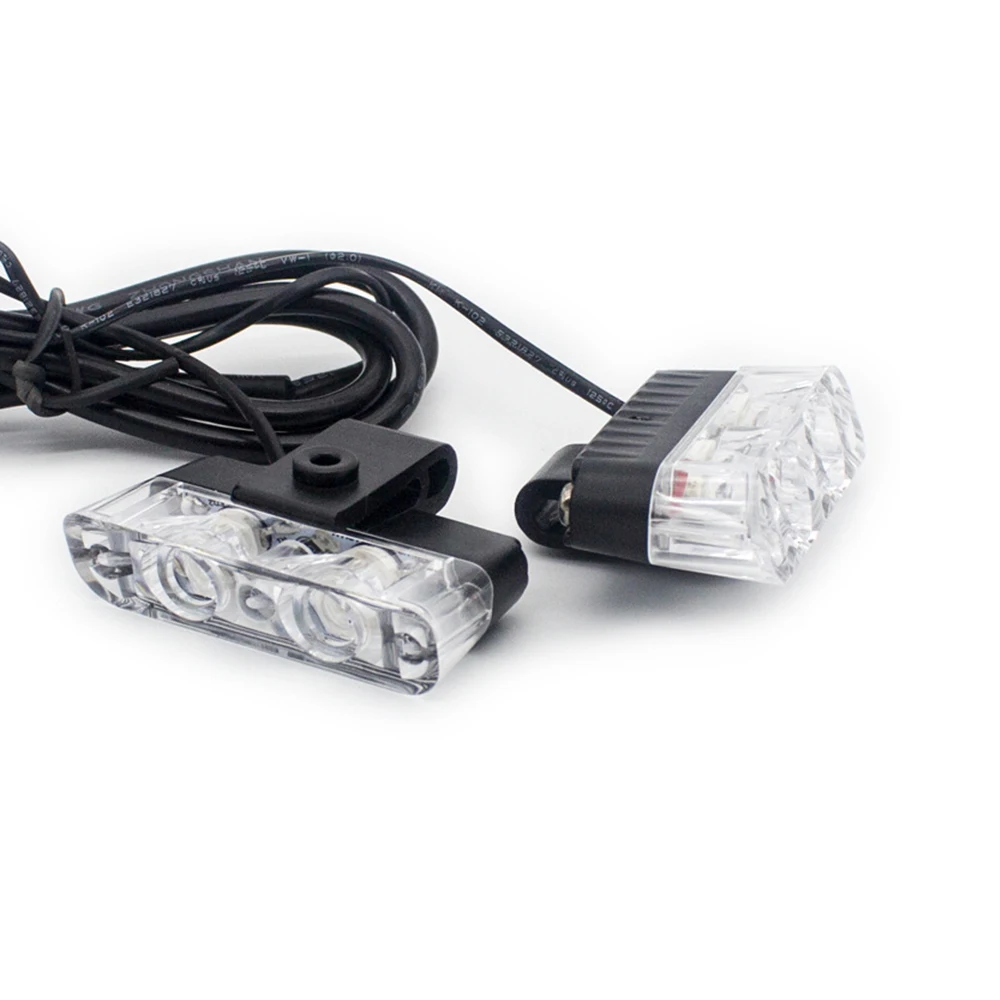 2 Led Police Strobe Warning Light Car Grille Flashing Light bar Vehicle Emergency Beacon Lamp Amber Traffic Safety Signal Light