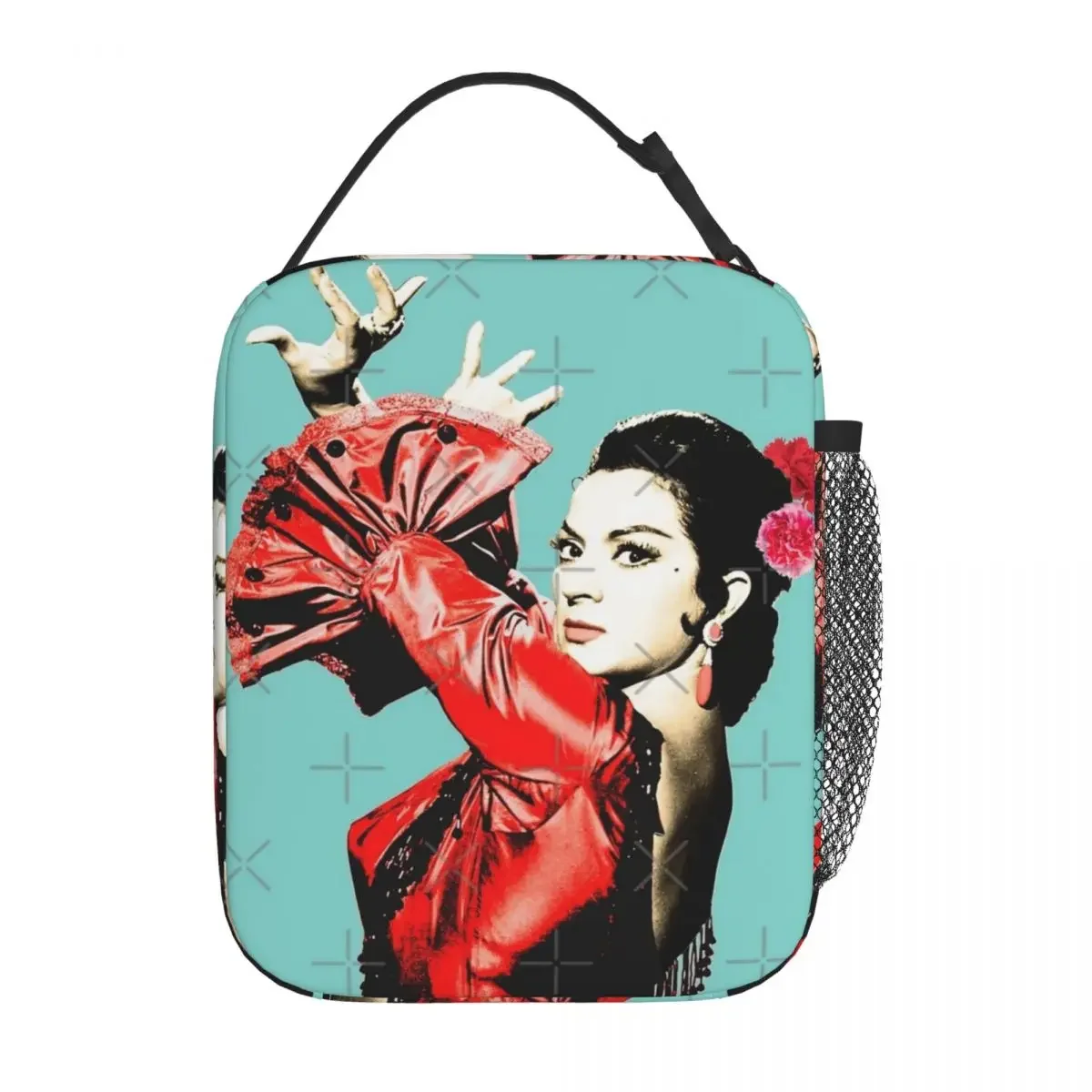 Lola Flores Insulated Lunch Bag Personalized With Zipper Mesh Bag Daily Customizable