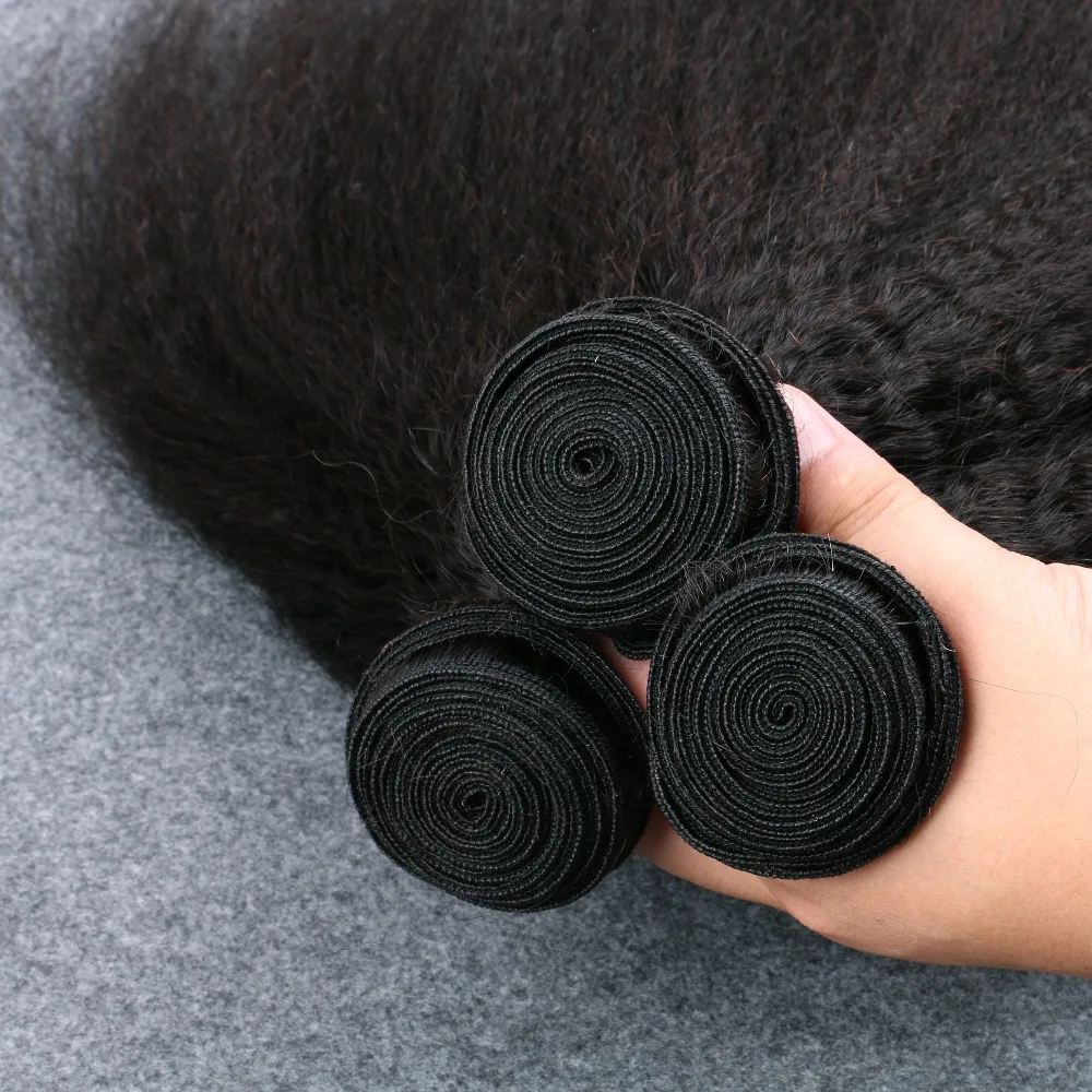 

Kinky Straight Human Hair Bundles 30 32 Inch Remy Hair Extensions For Women Thick Yaki Straight Human Raw Hair Weave Bundles