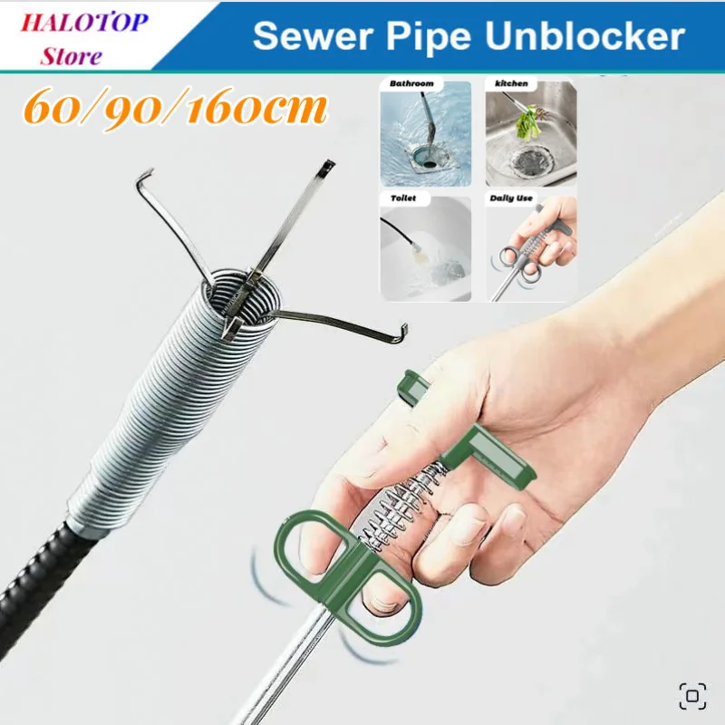 Nova flexível tubo de esgoto unblocker snake primavera tubos ferramenta de dragagem pia da cozinha do banheiro ferramenta limpeza de esgoto