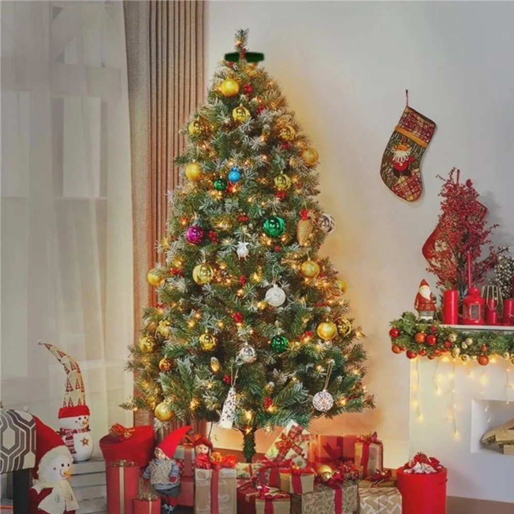 Christmas Tree Top Lights LED Ring Waterfall String Lights Hanging Decoration for Indoor Outdoor Xmas Holiday Decor
