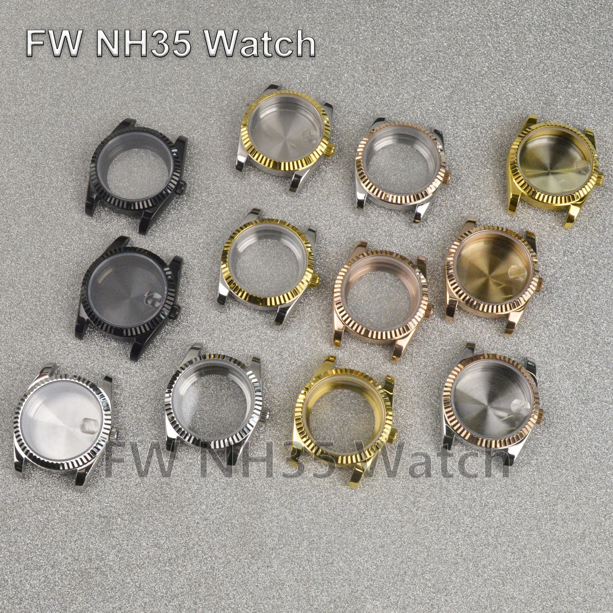 

NH35 Case 36/39/41mm Case for Datejust Stainless Steel Sapphire Crystal 10ATM Waterproof Men Watch Case fit NH34/35/36 Movement