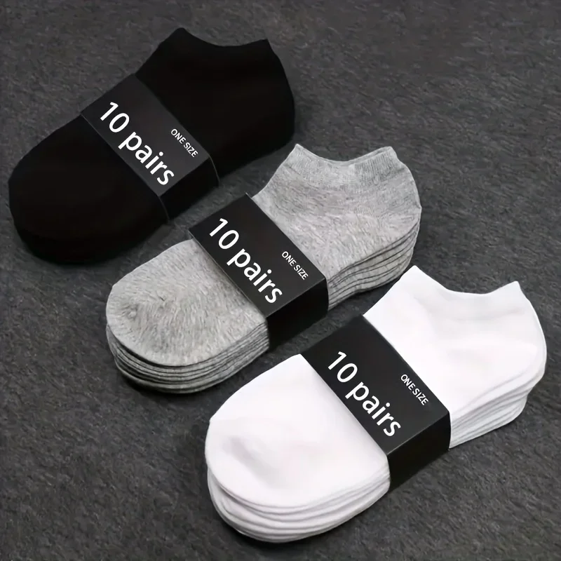 

5/10Pairs/Lot Boat Socks Invisible Cotton Sock Male Women Ankle Sock Plain Summer Casual Business Men Stockings Soft Breathable