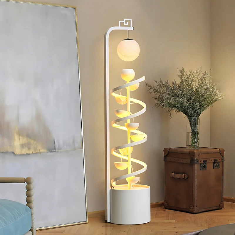 Light luxury living room flowing water fountain ornament circulation water TV cabinet high-end spiral decoration housewarming