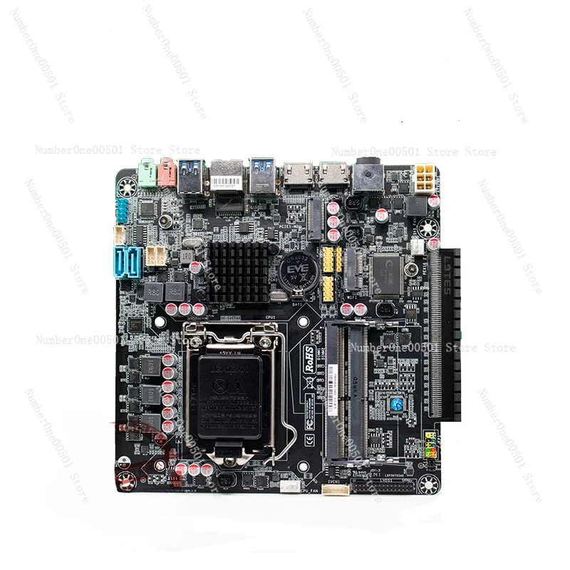 H510i-P side plug machine main board ultra-thin LVDS machine main board H510 can be diagonally inserted graphics card