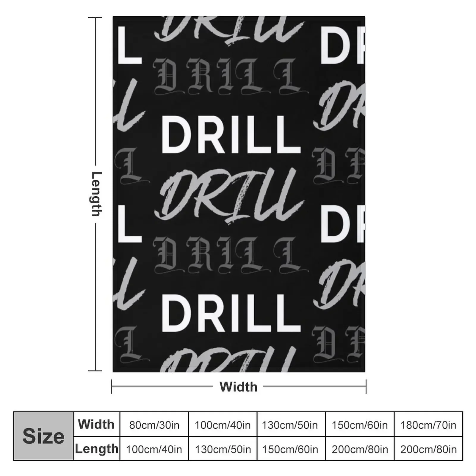 New Drill Throw Blanket Personalized Gift Baby Blankets