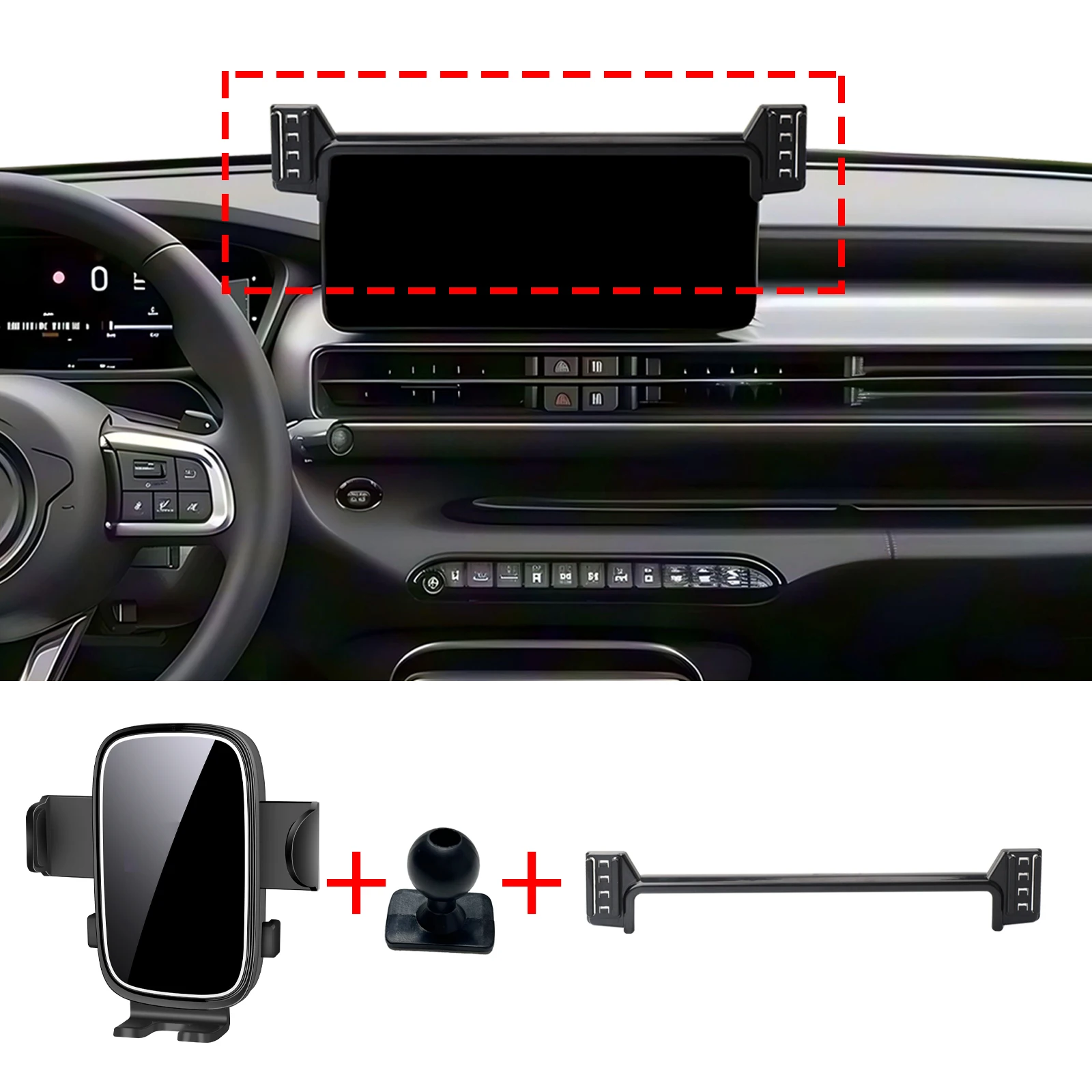 for Jeep Avenger 2023 2024 2025 2026 LHD RHD Specific Dashboard Navigation Phone Holder Mount Design Car​​ accessoires