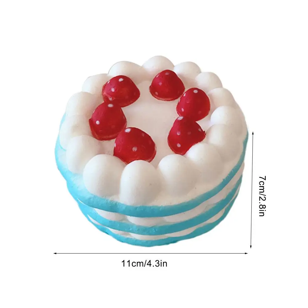 Strawberry Cake Model Slow Rebound Decompression Toy Unzip Toys Creative Stress Pinch Toys Birthday Simulation Food Cake Re Z8J8