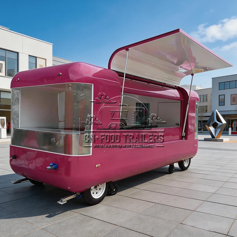 

CN Food Trailer Commercial Fully Equipped Food Truck Trailer Full Kitchen Mobile Pizza Wings Burger Taco Ice Cream Station