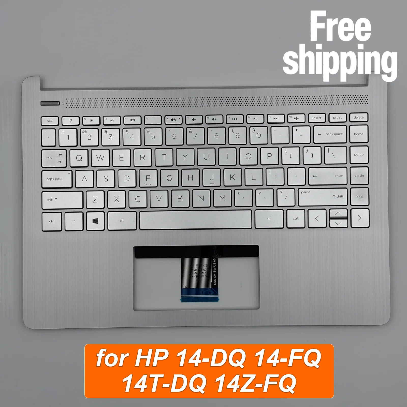 

L88206-001 Верхний чехол для ноутбука, чехол для упора для рук с клавиатурой для HP 14-DQ 14-FQ 14T-DQ 14Z-FQ, верхний чехол с упором для рук и клавиатурой с подсветкой