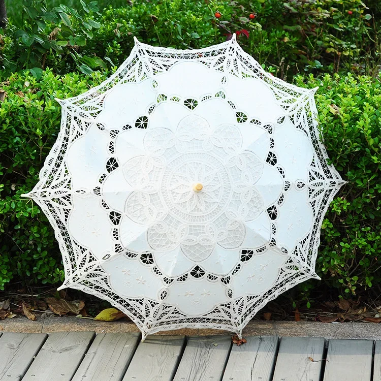 Decorative cotton craft lace umbrella, lace, princess lady creative travel embroidery, photography and dance