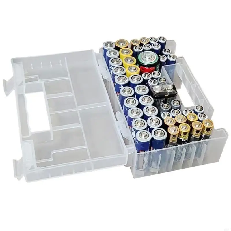 83CE Clear PP PP Picty Storage Box Battery Carrying Case Contenitore con coperchio