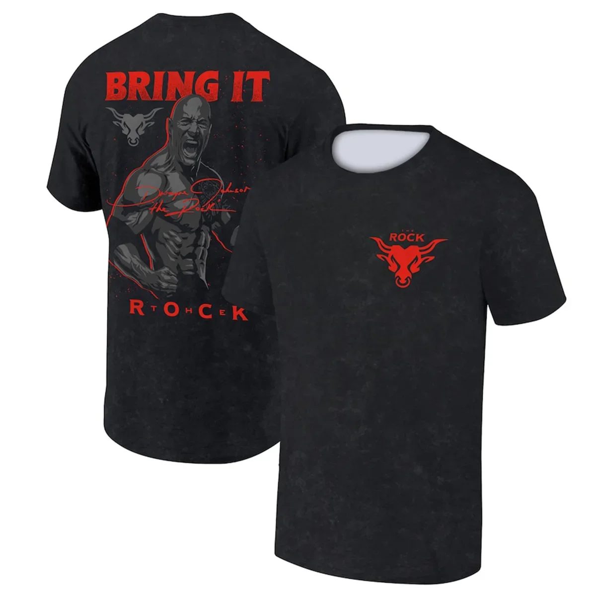 The Rock ProSphere The Final Boss تي شيرت ثلاثية الأبعاد مطبوعة تي شيرت رجالي ملابس الشارع الشهير موضة رياضية WWE ملابس برقبة مستديرة