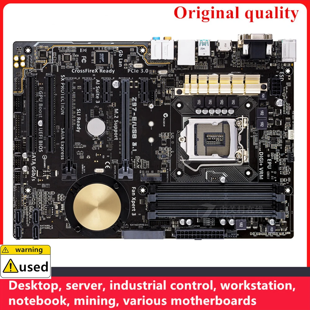 

For Z97-E/USB 3.1 Motherboards LGA 1150 DDR3 32GB ATX Intel Z97 Overclocking Desktop Mainboard SATA III USB3.0