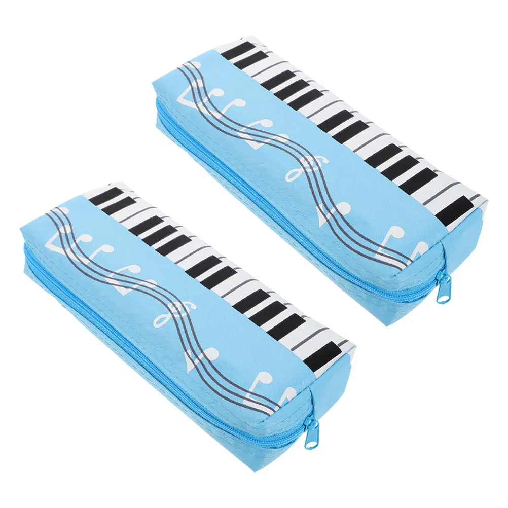 

2 Pcs Bag Musical Supplies Student Keyboard Canvas Aesthetic Pencil Case
