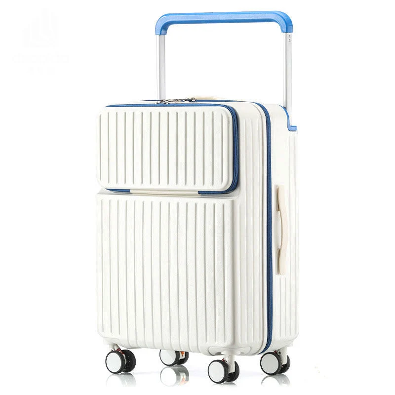 

New Multi-Functional Front-Opening Suitcase 20 inch Cabin Trolley with Multi-Directional Wheels 28-inch Unisex Travel Suitcase