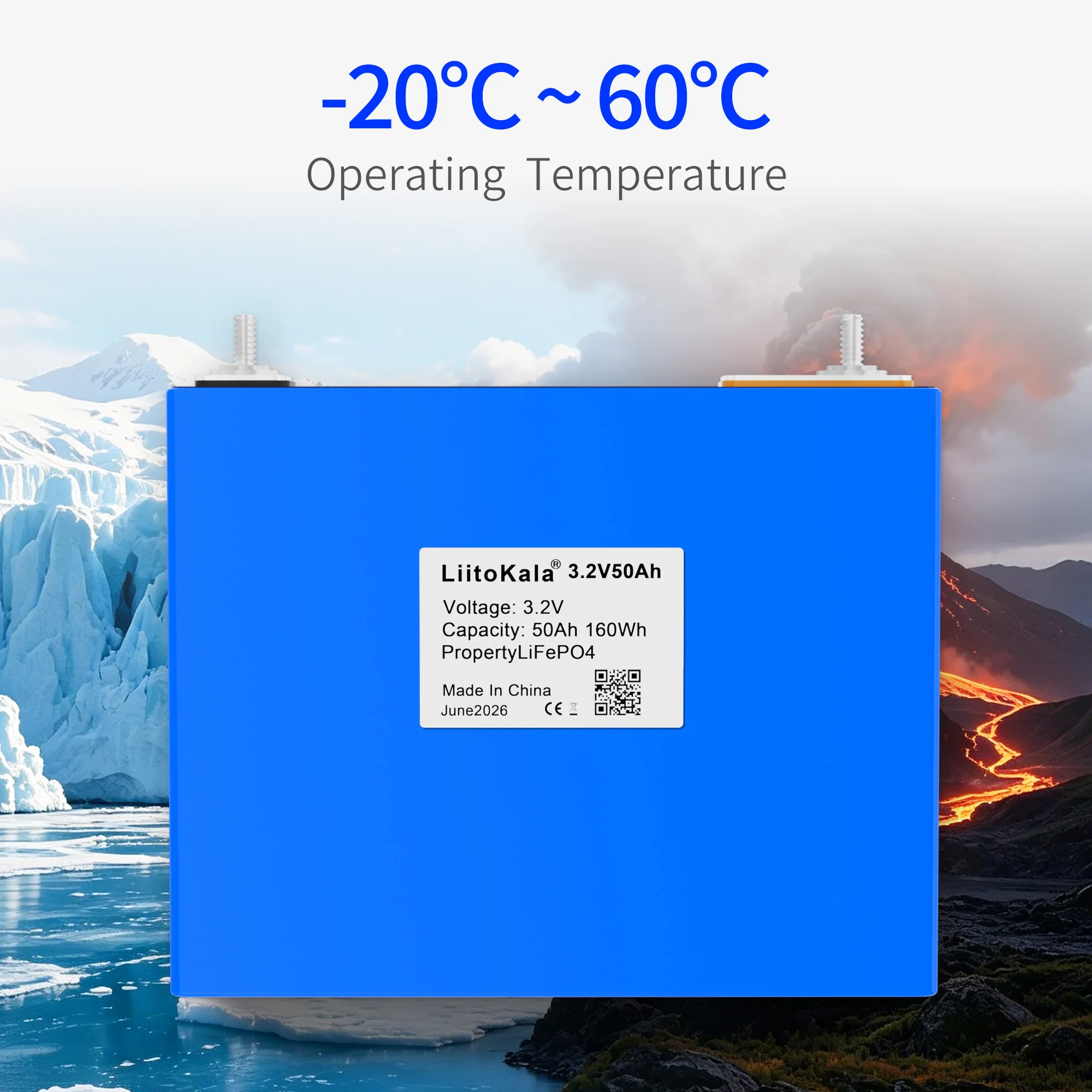 LiitoKala 3.2v 50Ah Lifepo4 Rechargeable Battery 12v 24v 36v 48V Travel Solar RV Campers Cell Grade A Tax Free