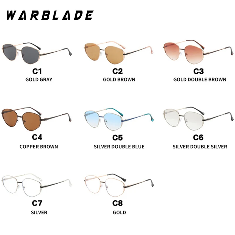 Vintage Oval Sunglasses Men Women In Fashion Multi Color Trendy Luxury Brand Design Metal Glasses Outdoor Driving Shades UV400