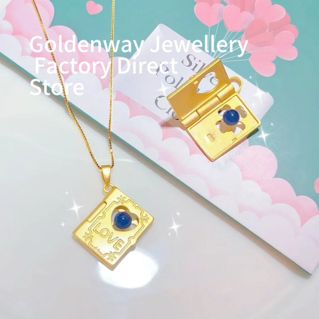 Certificated 925 Silver Lover Letter Necklace Natural Dominican Blue Amber 4mm Beaded Magic Chain Pendant Women Birthday Gifts