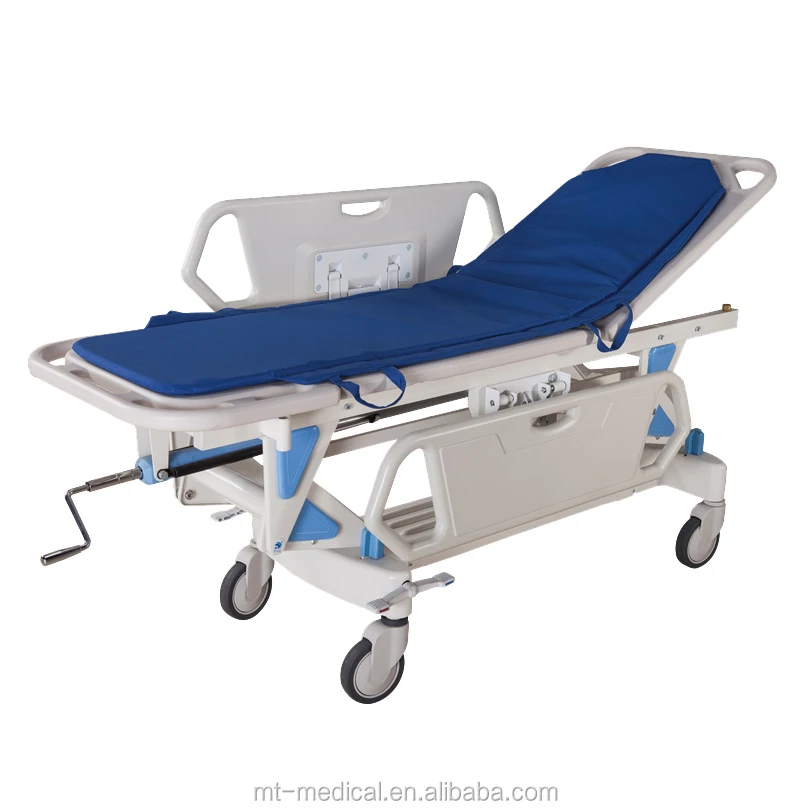 

MT Adjustable Transport Trolley Medical Emergency Manual Two Function Massage Stretcher Treatment Beds