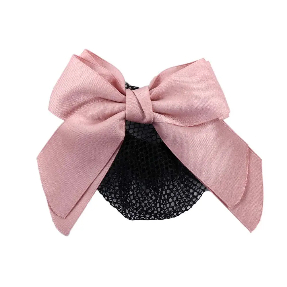 

Vintage Headwear Nurse Bowknot Hotel Female Women Spring Clip Hairgrips Cover Net Ponytail Clip Korean Bun Snood