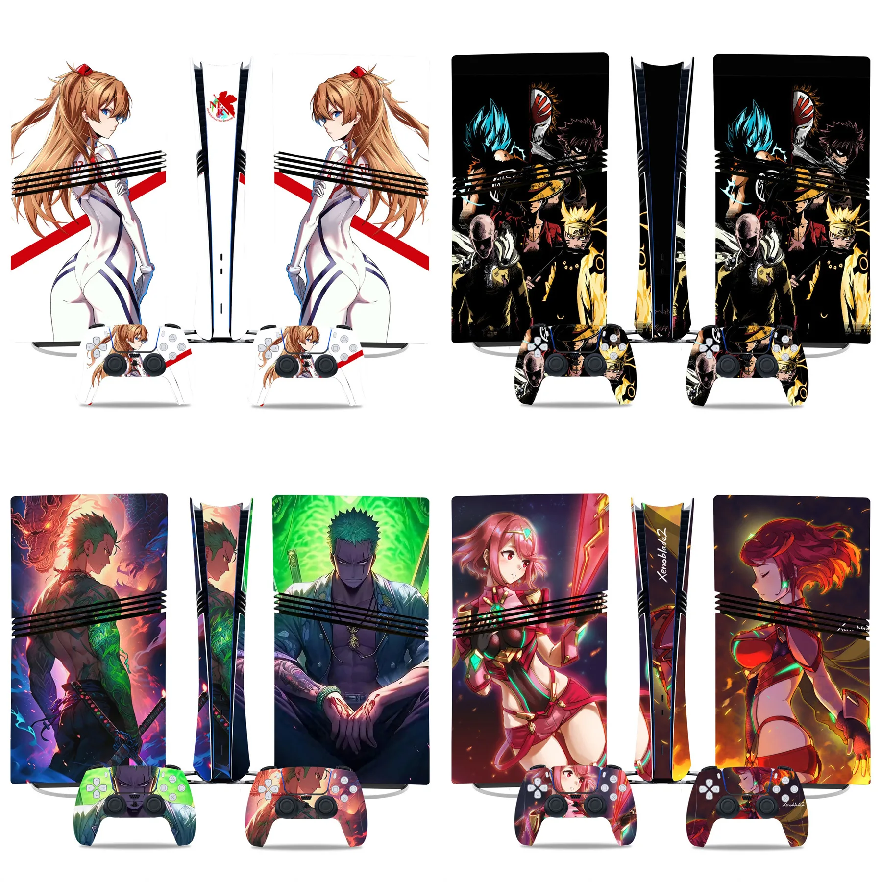 PS5 Pro용 만화 테마 비닐 스킨 스티커, 콘솔 및 컨트롤러용, PVC 공기 방출, 쉬운 적용, 잔류물 없음 PS5 Pro용 만화 테마 비닐 스킨 스티커, 콘솔 및 컨트롤러용, PVC 공기 방출, 쉬운 적용, 잔류물 없음