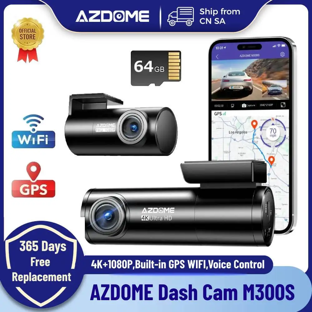 AZDOME-Cámara de salpicadero M3