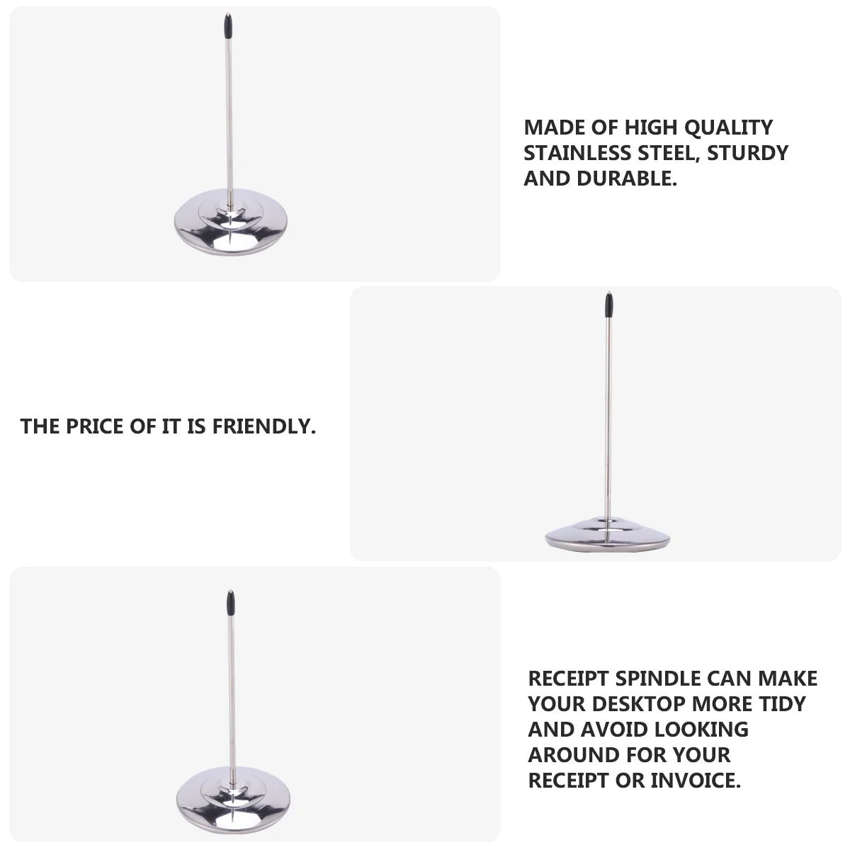 الفولاذ المقاوم للصدأ استلام المغزل حامل لمكتب المنزل مستقيم قضيب ورقة المنظم فاتورة شوكة فاتورة حامل التبعي