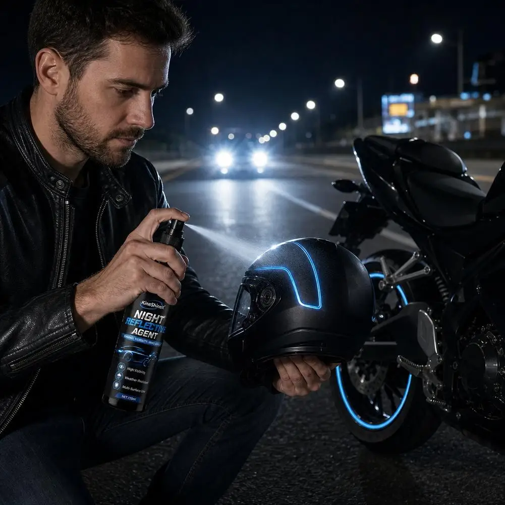 120ml Night Reflective Spray Waterproof Fluorescent Marking Spray Bicycle Luminous Marking Paint Glow Dark Spray Paint