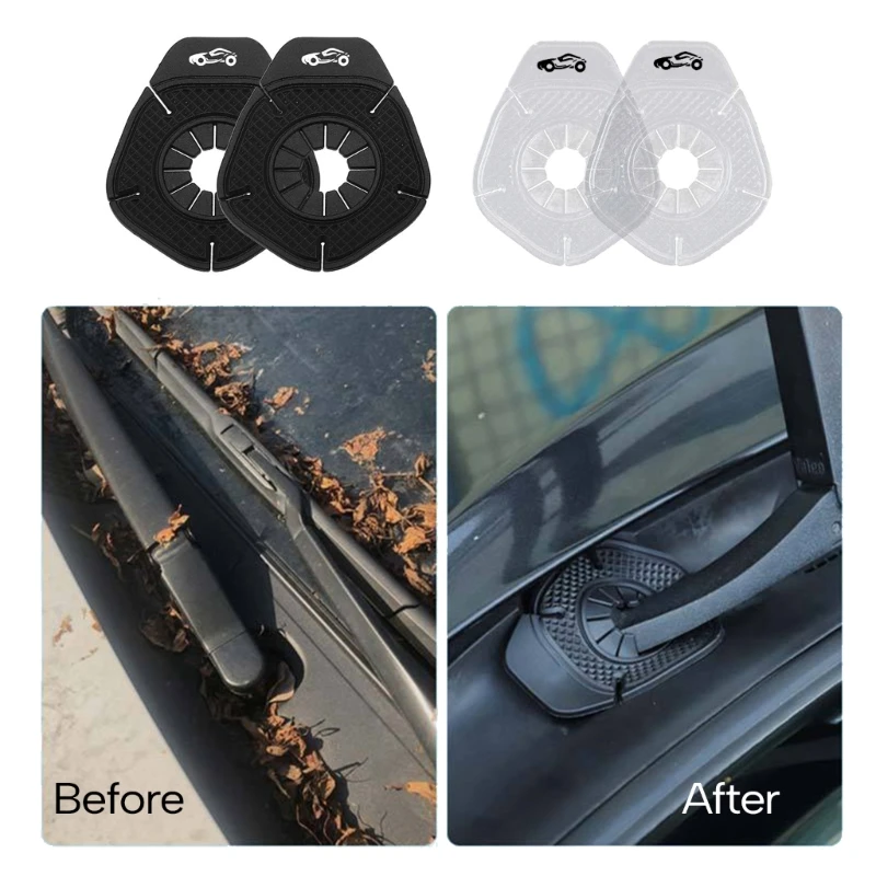 Car Front Wiper Dust Cover Windshield Wiper Cover Protective Pad Arm Bottom Hole Protective Cover Wiper Dustproof Sleeve