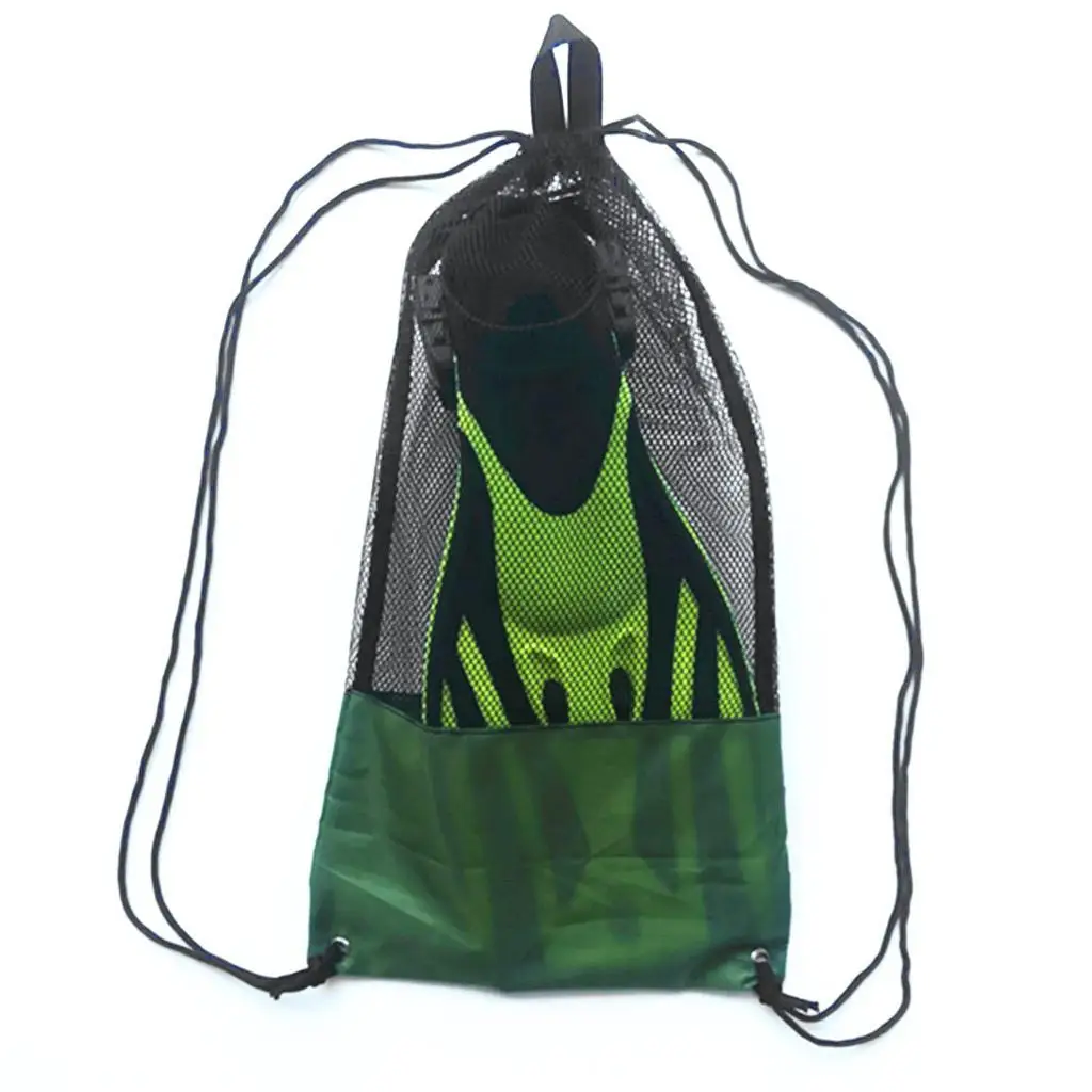 Portable Scuba Diving Mesh Pouch Foldable Gear Bag Large Waterproof Backpack for Swimming and Underwater Storage