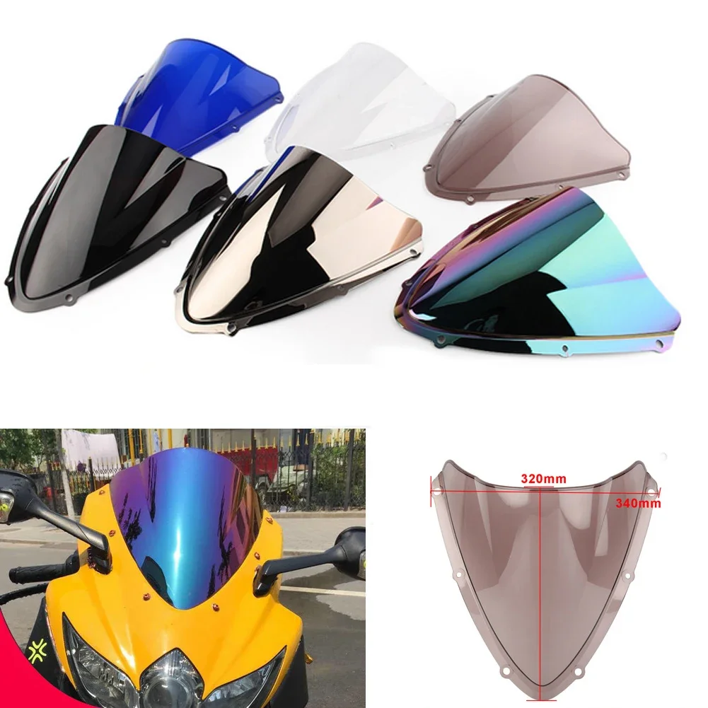 Pare-brise de moto à double bulle, pare-brise, visière, déflecteur de carénage, Suzuki GSXRfemale, GSXR750, GSPoly 600, 750, K8, 2008, 2009, 2010