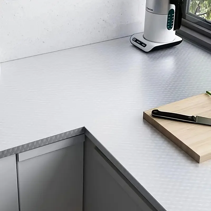 Self Adhesive Kitchen Oil Proof Wallpaper Resistant Aluminum Foil Backsplash Wall Sticker Removable Countertop Contact Paper
