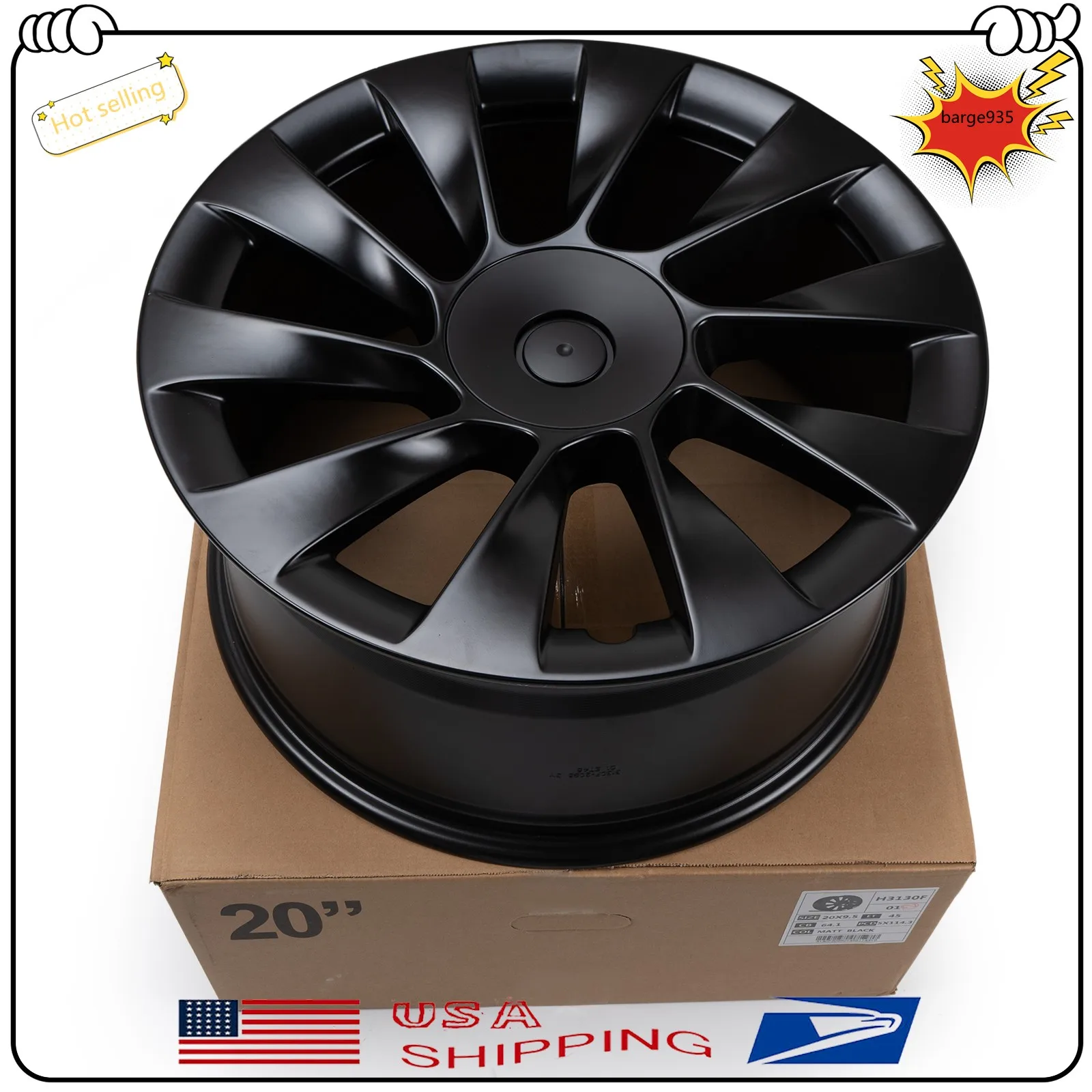 

Новый сплавный обод колеса 21 x 9,5 дюйма OEM 96930, замена для модели Y 2020-2024 гг.